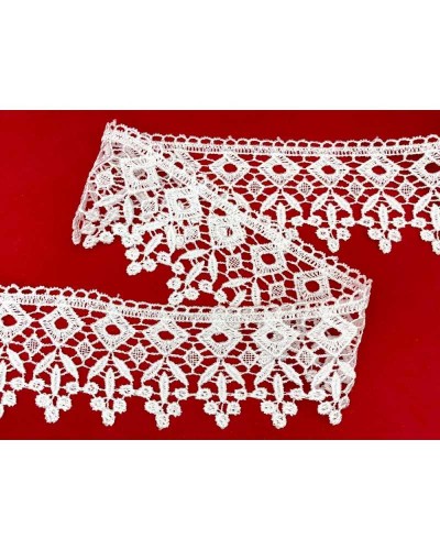 Passamaneria Macramè Pizzo Merletto Dis. Rombo Punta Alto 6 Cm
