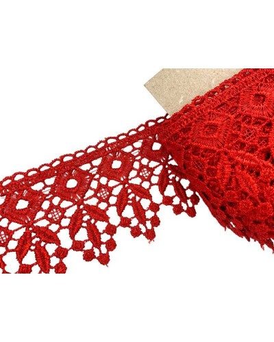 Passamaneria Macramè Pizzo Merletto Dis. Rombo Punta Alto 6 Cm