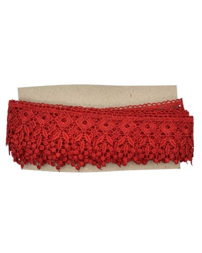 Passamaneria Macramè Pizzo Merletto Dis. Rombo Punta Alto 6 Cm