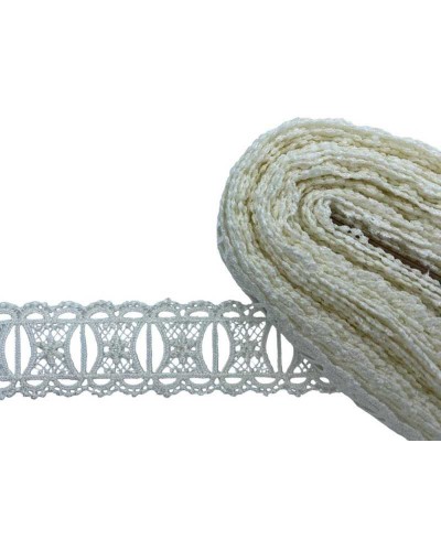 Passamaneria Pizzo Macramè Passanastro Tramezzo Ricamo Fiore Stella Alto 4 Cm