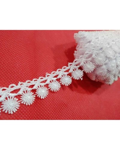 Passamaneria Pizzo Macramè Puntina Fiorellino Ricamato, H. 2 cm