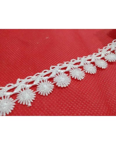 Passamaneria Pizzo Macramè Puntina Fiorellino Ricamato, H. 2 cm