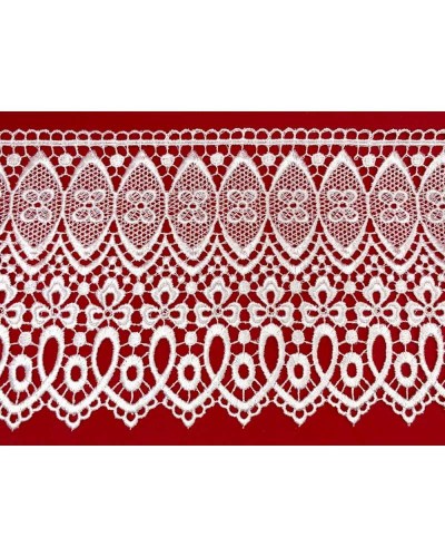 Passamaneria Pizzo Macramè Punta Smerlato Trifoglio Cuore Alto 15 Cm