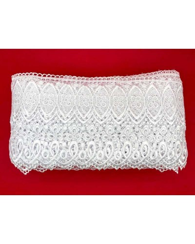 Passamaneria Pizzo Macramè Punta Smerlato Trifoglio Cuore Alto 15 Cm