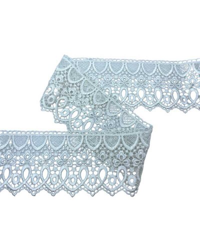 Passamaneria Pizzo Macramè Punta Smerlato Trifoglio Cuore Alto 7 Cm