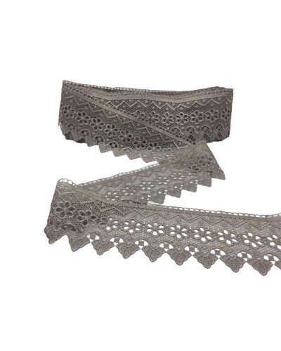 Passamaneria Pizzo Macramè Punta Fiore Zig Zag Smerlato Alto 7 Cm