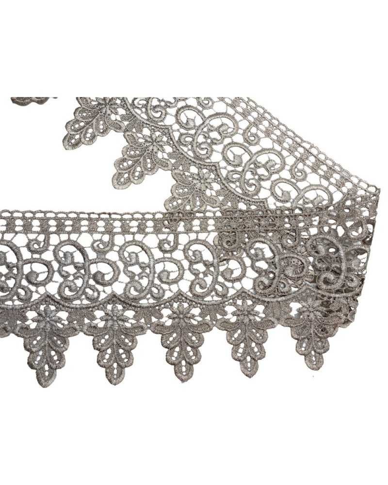 Passamaneria Pizzo Merletto Macramè Disegno Ghirigoro Punta Smerlo Alto 15 Cm