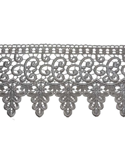 Passamaneria Pizzo Merletto Macramè Disegno Ghirigoro Punta Smerlo Alto 15 Cm