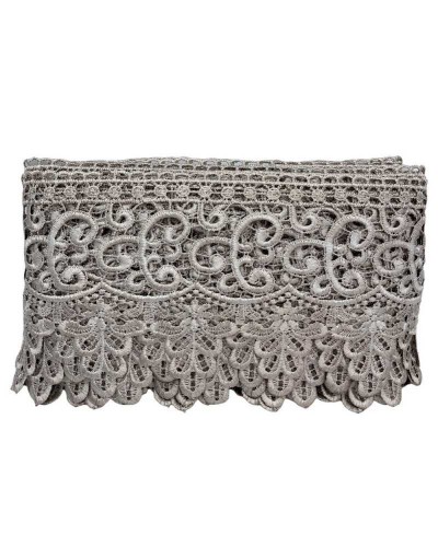 Passamaneria Pizzo Merletto Macramè Disegno Ghirigoro Punta Smerlo Alto 15 Cm