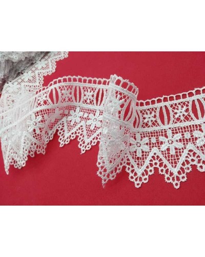 19,30 Mt Passamaneria Macramè Pizzo Punta Passanastro Fiore Alto 75 Mm