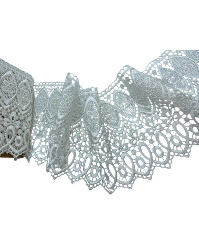 24,50 Mt Passamaneria Pizzo Macramè Punta Smerlato Trifoglio Cuore Alto 15 Cm