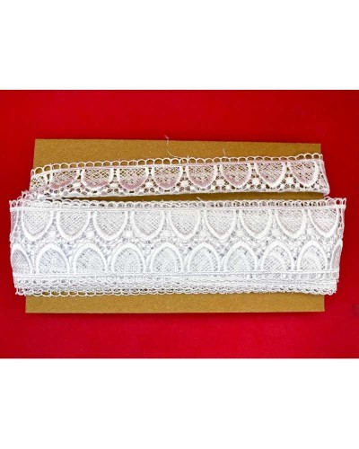 19,30 Mt Passamaneria Pizzo Macramè Merletto Tramezzo Bordo Forma Archi Alto 6 Cm