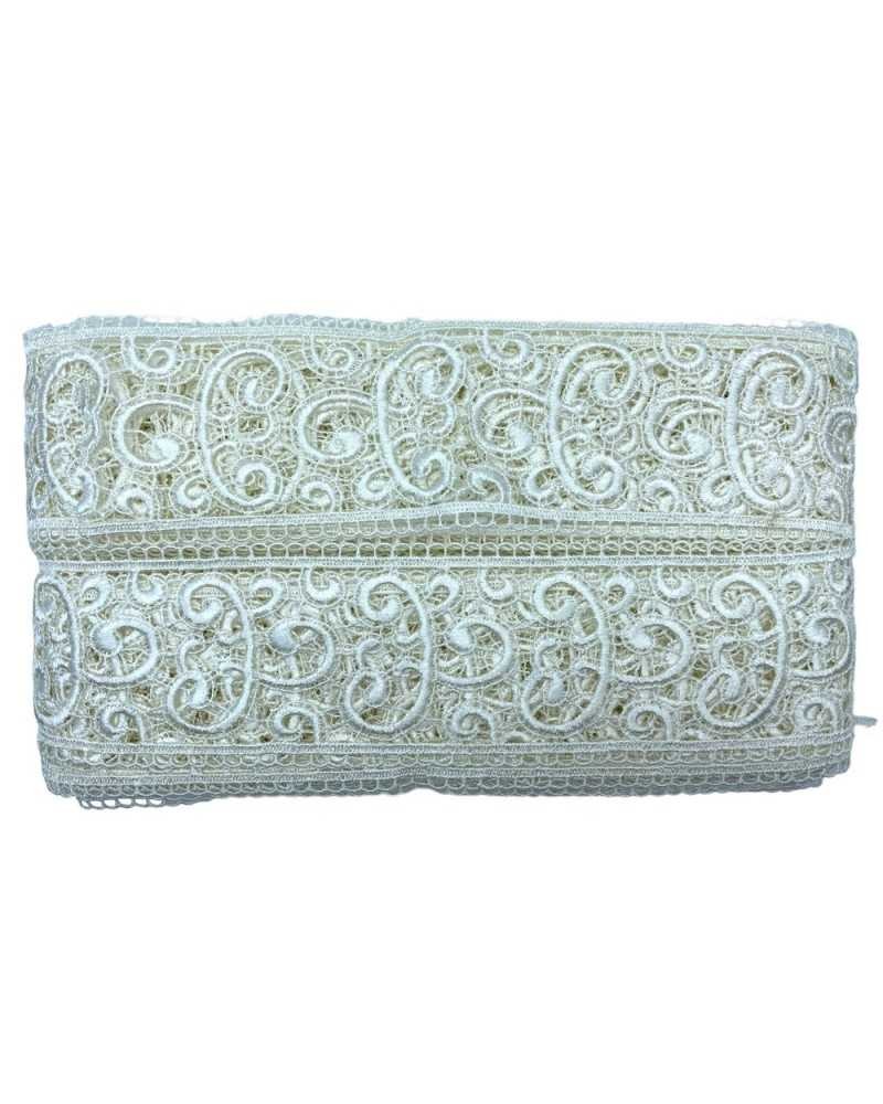 19,30 Mt Passamaneria Pizzo Macramè Merletto Tramezzo Bordo Alto 6 Cm