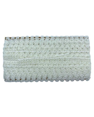19,30 Mt Passamaneria Pizzo Macramè Merletto Fiore Puntina Alto 2 Cm