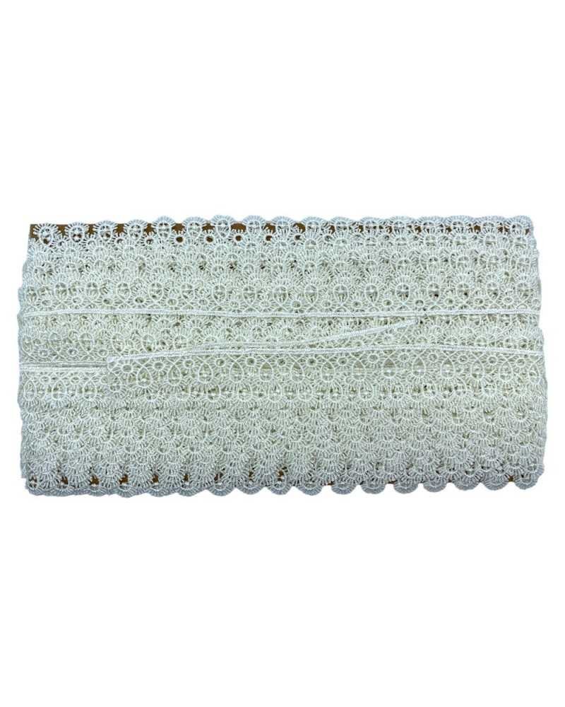 19,30 Mt Passamaneria Pizzo Macramè Merletto Fiore Puntina Alto 2 Cm