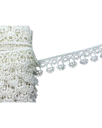 19,30 Mt Passamaneria Pizzo Macramè Merletto Fiore Puntina Alto 2 Cm