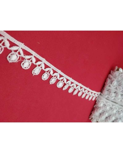Passamaneria Pizzo Macramè Merletto Fiore Tondo Puntina Alto 2 Cm