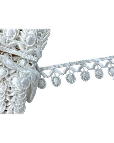 Passamaneria Pizzo Macramè Merletto Fiore Tondo Puntina Alto 2 Cm
