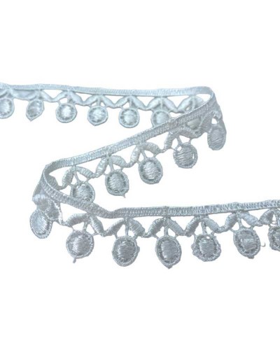 19,30 Mt Passamaneria Pizzo Macramè Merletto Fiore Tondo Puntina Alto 2 Cm