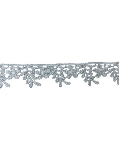 19,30 Mt Passamaneria Pizzo Macramè Merletto Fiore Rami Foglie Puntina Alto 2 Cm