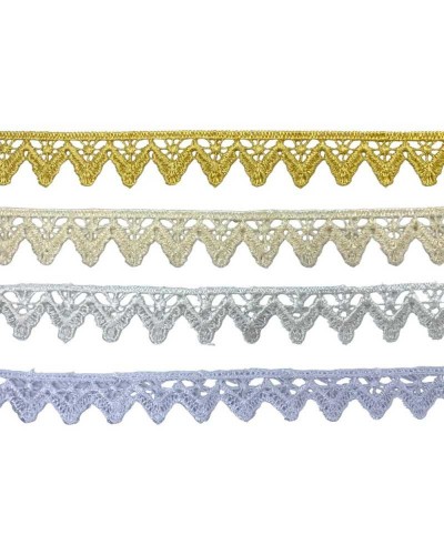 18,80 Mt Passamaneria Pizzo Macramè Merletto Triangolo Puntina Alto 2 Cm