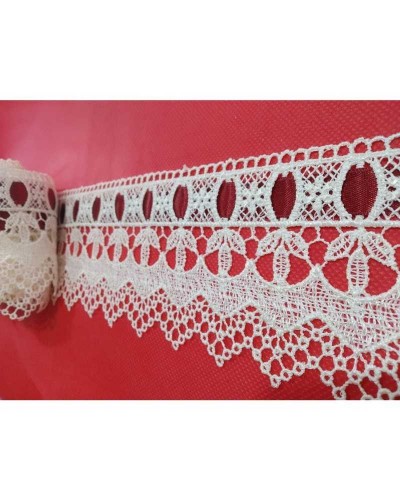 Passamaneria Macramè Pizzo Punta Passanastro Nastro Raso Fiore Alto 8 Cm