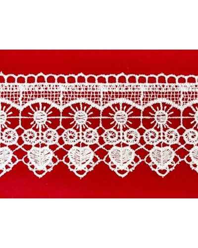 Passamaneria FS Pizzo Merletto Macramè Cuore Sole Sacro Alto 8 Cm