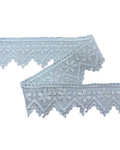 Passamaneria Macramè Pizzo Punta Ricamo Cerchi Fiore Alto 5 Cm