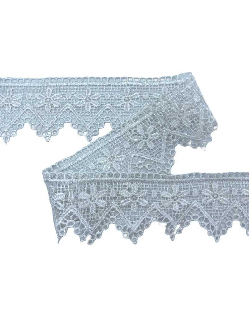 Passamaneria Macramè Pizzo Punta Ricamo Cerchi Fiore Alto 5 Cm