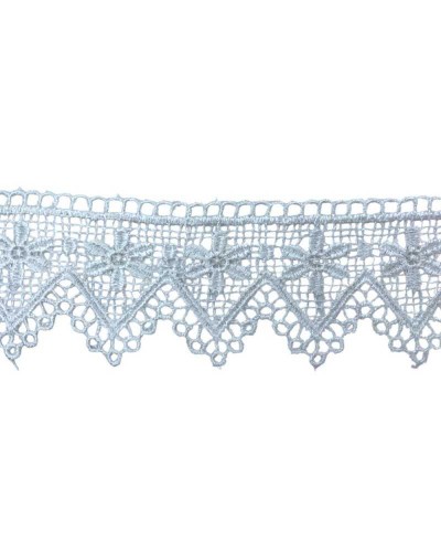 Passamaneria Macramè Pizzo Punta Ricamo Cerchi Fiore Alto 5 Cm