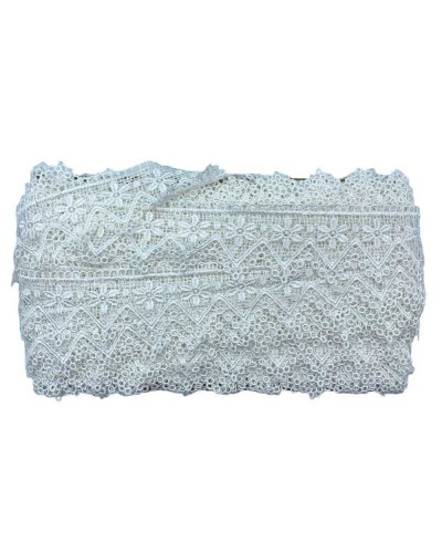 Passamaneria Macramè Pizzo Punta Ricamo Cerchi Fiore Alto 5 Cm