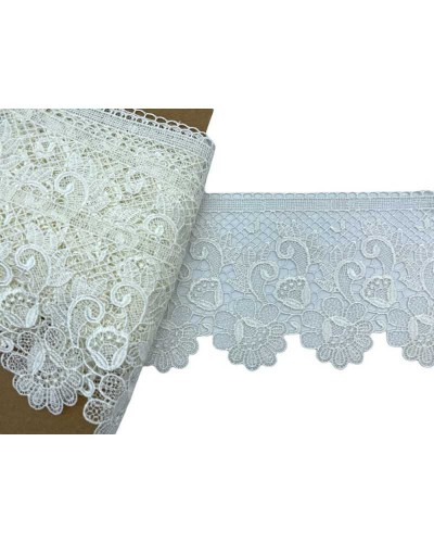 Passamaneria Pizzo Merletto Macramè Fiore Smerlato Alto 11 Cm