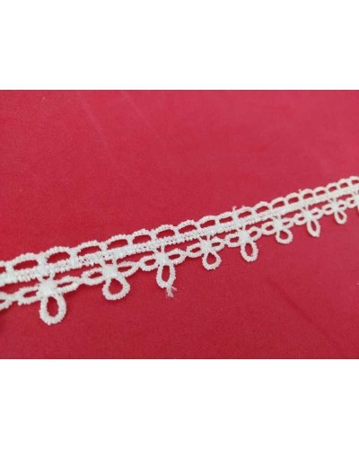 Passamaneria Pizzo Macramè Puntina Bianco Alto 15 mm