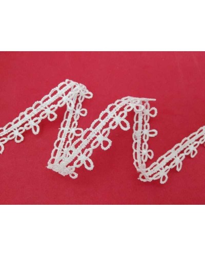Passamaneria Pizzo Macramè Puntina Bianco Alto 15 mm