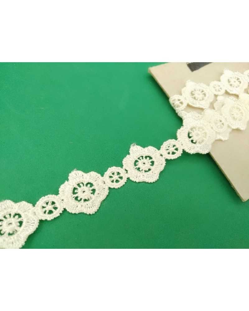 Pizzo Macramè Fiore Ritagliabile Alto 16 mm