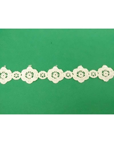 Pizzo Macramè Fiore Ritagliabile Alto 16 mm