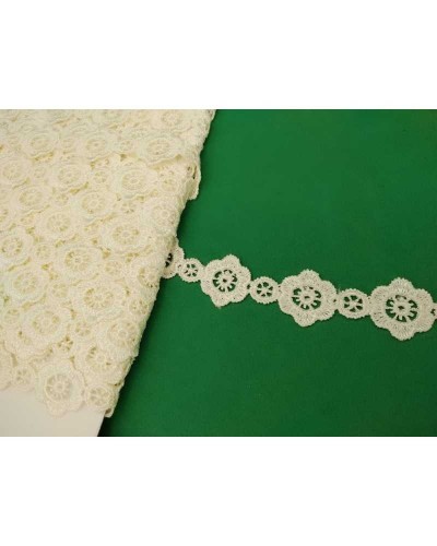 Pizzo Macramè Fiore Ritagliabile Alto 16 mm