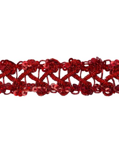 Passamaneria FS Paillettes Pizzo Tramezzo Bordo Alto 2,5 Cm