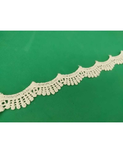 Passamaneria Pizzo Merletto Macramè Panna Puntina Smerlo Alto 15 Mm