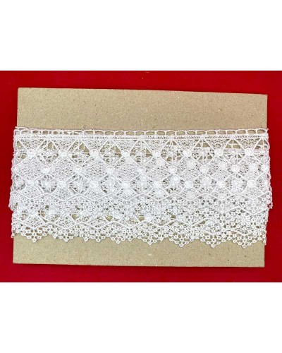 Passamaneria Pizzo Macramè Merletto Bordo Rombo Alto 8 Cm