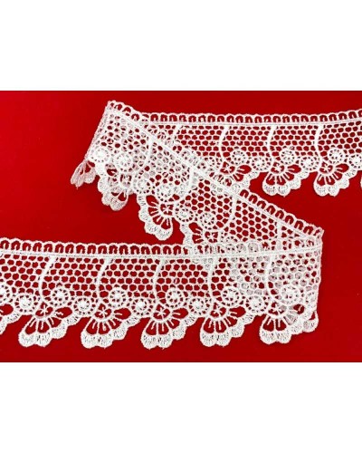 Passamaneria Pizzo Macramè Merletto Punta Fiore Capovolto Alto 5 Cm