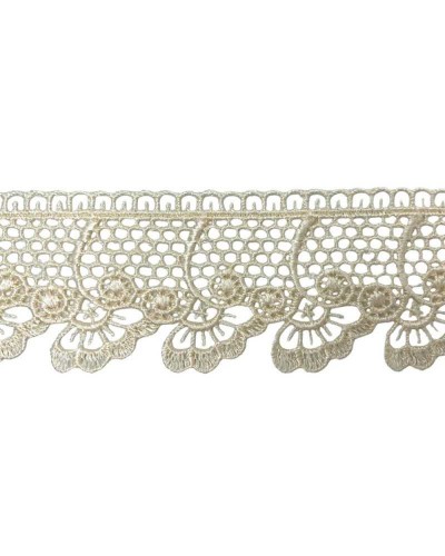 Passamaneria Pizzo Macramè Merletto Punta Fiore Capovolto Alto 5 Cm