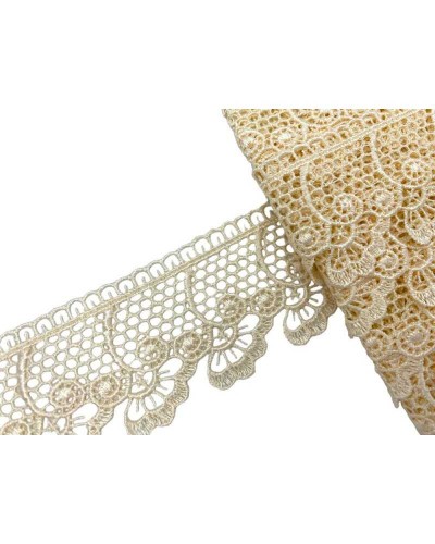 Passamaneria Pizzo Macramè Merletto Punta Fiore Capovolto Alto 5 Cm