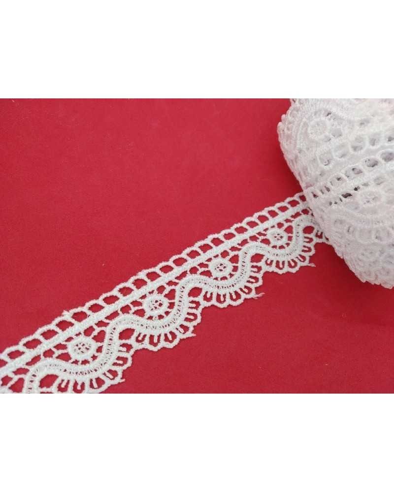 Passamaneria Pizzo Macramè Puntina Merletto Archi Tondi Alto 3 Cm