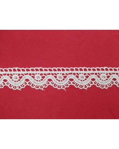 Passamaneria Pizzo Macramè Puntina Merletto Archi Tondi Alto 3 Cm
