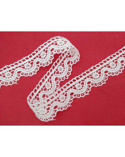 Passamaneria Pizzo Macramè Puntina Merletto Archi Tondi Alto 3 Cm