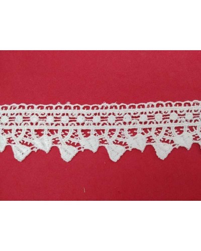Passamaneria Pizzo Macramè Puntina Bianco Merletto Cuore Pois Alto 35 Mm