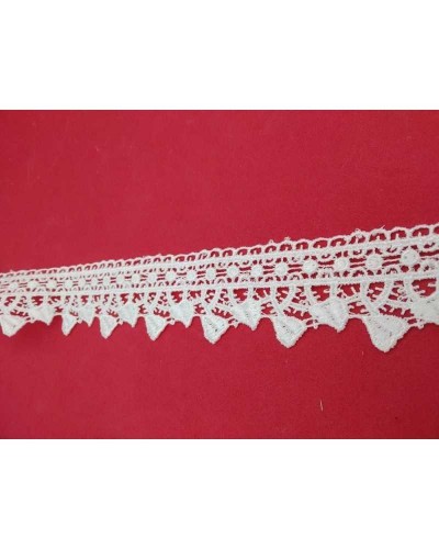 Passamaneria Pizzo Macramè Puntina Bianco Merletto Cuore Pois Alto 35 Mm