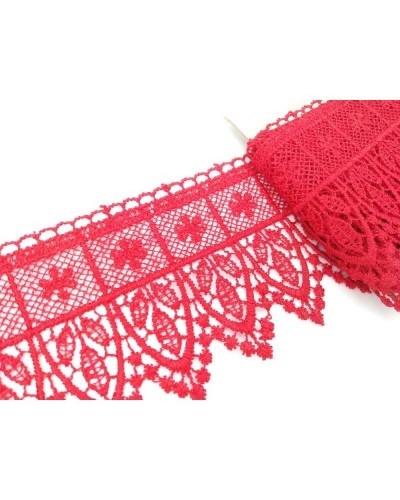 Pizzo Macramè Rosso Alto 7 Cm