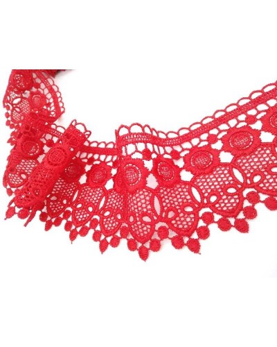 Pizzo Macramè Rosso Alto 7 Cm
